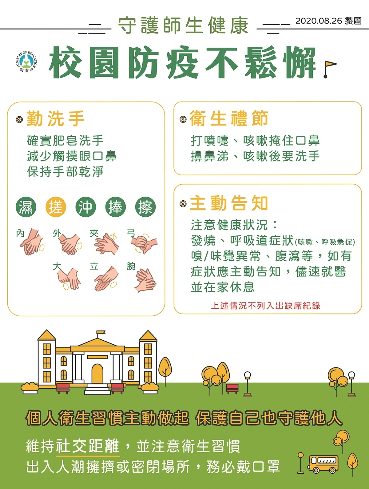 校園防疫不鬆懈